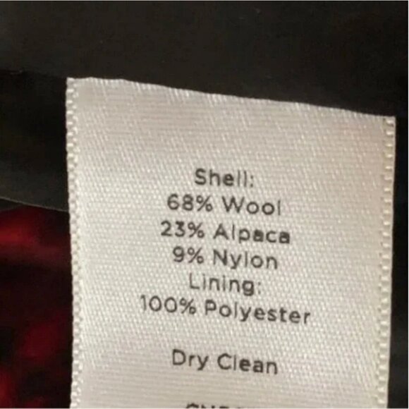 Talbots Red and Black Plaid Wool Alpaca Blend Pencil Skirt Size 4P - Picture 7 of 8